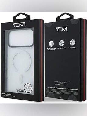 TUMI Transparent Shockproof MagSafe Compatible Phone Case for iPhone 17 Pro Max